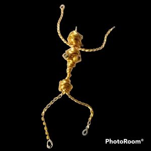 Vintage Gold-tone Wire Sculpture Woman Dancing Brooch Pin